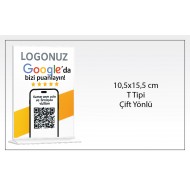 Masa Üstü Google Yorum Standı – QR Kodlu Geri Bildirim Ünitesi