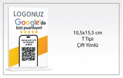 Masa Üstü Google Yorum Standı – QR Kodlu Geri Bildirim Ünitesi