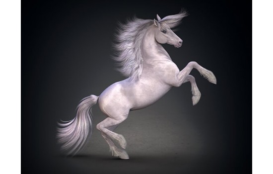 İlüstrasyon Şahlanan Kır At Tablosu