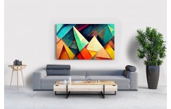 Soyut Geometrik Üçgen Şekiller Tablosu