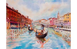 Venedik'te Gondollar Tablosu
